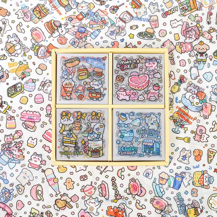 imoda%20100%20sheets/box%20PVC%20Waterproof%20Gift%20Box%20Stickers%20Cute%20Cartoon%20DIY%20Scrapbooking%20Phone%20Case%20Decoration%20Sticker%20Stationery%20-%20Image%203