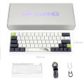Skyloong SK64 PANDA RGB Mechanical Keyboard | Hotswappable | (Color:white switch:Blue)plug and play with computer or xbox or console.