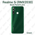 Realme 5i RMX2030 Back Panel/Backshell/ Casing + With and With Camera Lens + Side Buttons With Logo-All Colors Available. 