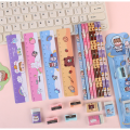 Cute Pencil Set High-Quality 5pcs Kawaii Stationery Set Colorful Packaged Stationery Supplies for Children Students Birthday.