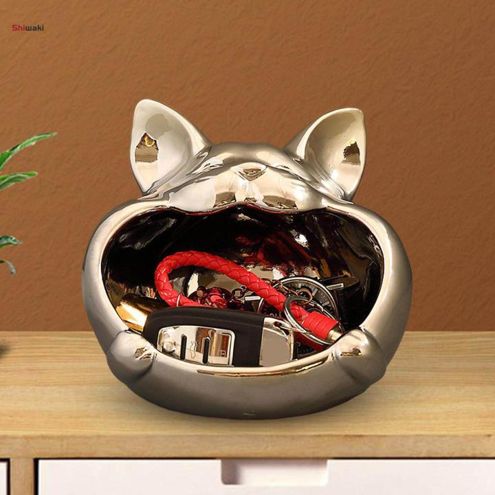 Cat Statue Trinket Storage Sculpture Cat Figurine Collection Crafts Creative Sundries Container Ornament for Party Living Room Decor