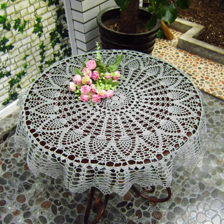 Round%20Cotton%20Hand%20Crochet%20Hollow%20Out%20Tablecloth%20Wedding%20Dining%20Table%20Cloth%20Cover%20-%20Image%202