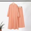 Ladies Fashionable Latest Design Arab Clothes Casual Islamic Clothing Women Abaya 2 Pieces Suit Long Tops And Pants Muslim Set. 