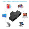 USB type c Smart Card Reader PC/SC EMV ISO7816 for Bank Card Dni CAC Chip id card reader for Android Phones USB PC Computer Mac. 