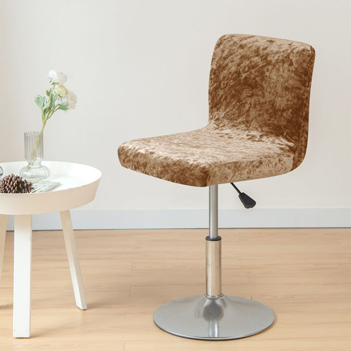 Shining%20Fabric%20Club%20Swivel%20Chair%20Cover%20Small%20Size%20Short%20Back%20Barstools%20Cover%20Gold%20Diamond%20Velvet%20Home%20Decor%20Stool%20Seat%20Slipcover%20-%20Image%205
