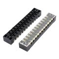 Double Row Covered Screw Terminal Block 4 or 6 or 12 Point 600V 15A Covered Wire Connectors. 