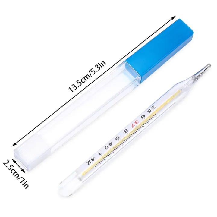 1PC Mercurial Glass Thermometer Large Screen Clear Reading Clinical Measurement Device Human Tature Thermometer