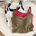 Pure Desire Style New Beauty Back Camisole Girls Inner Wear One-Piece Chest Pad Bottoming Underwear Outer Wear Wrapped Chest Tube Top Fashion. 