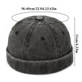 New Brimless Men Hat Docker Hat Beanie Sailor Hats Cap Cotton Breathable Spring Autumn hat Retro Adjustable Women Hip Hop Hat.