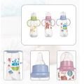 280ml/60ml Baby Feeding Bottle Portable Cute Cartoon Animal Milk Bottle for Baby Milk Water Drinking Non-Drip Newborn Bottle with Handle. 
