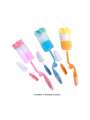 Baby Feeding Bottle & Nipple Cleaner Brush 2in1 Set | Multicolor Available. 