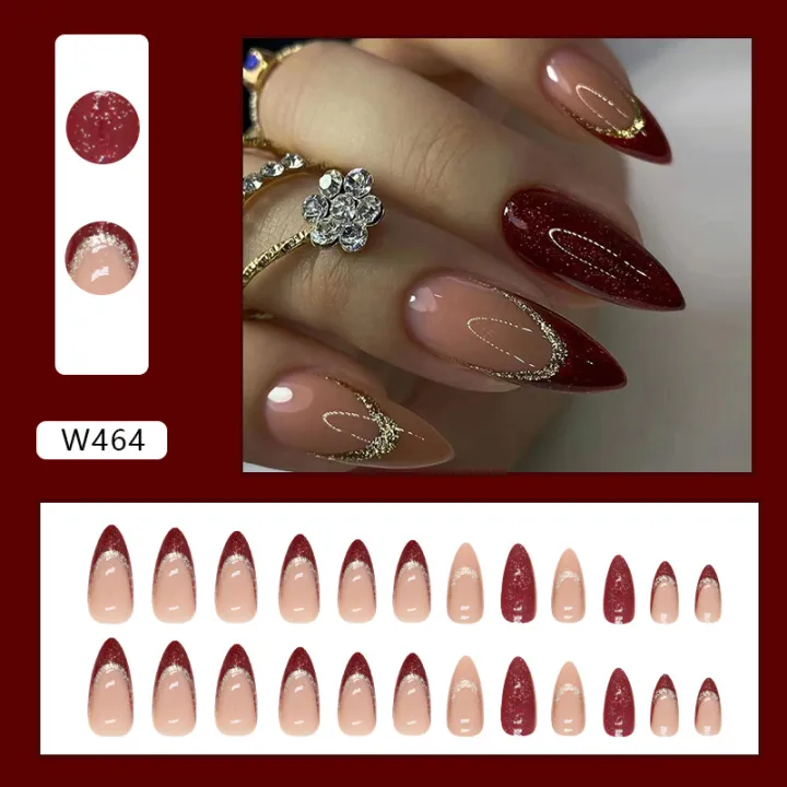 Glitter,%20burgundy,%20new%20year,%20bridal%20nail%20art,%20glitter,%20almond%20nail,%20European%20and%20American%20sweet,%20wearable%20nail%20art%20-%20Image%202