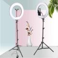 12" Ring Light with Stand & Phone Holder for Live Stream/Makeup, Mini Led Camera Ringlight for YouTube Video/Photography Compatible with iPhone.