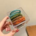 Korean version of high-elastic rubber band women's hair tie hair accessories new style simple small fresh not hurt hair leather hair band.