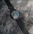 Stylist Black Belt Analog Wrist Watch For Men - Black.