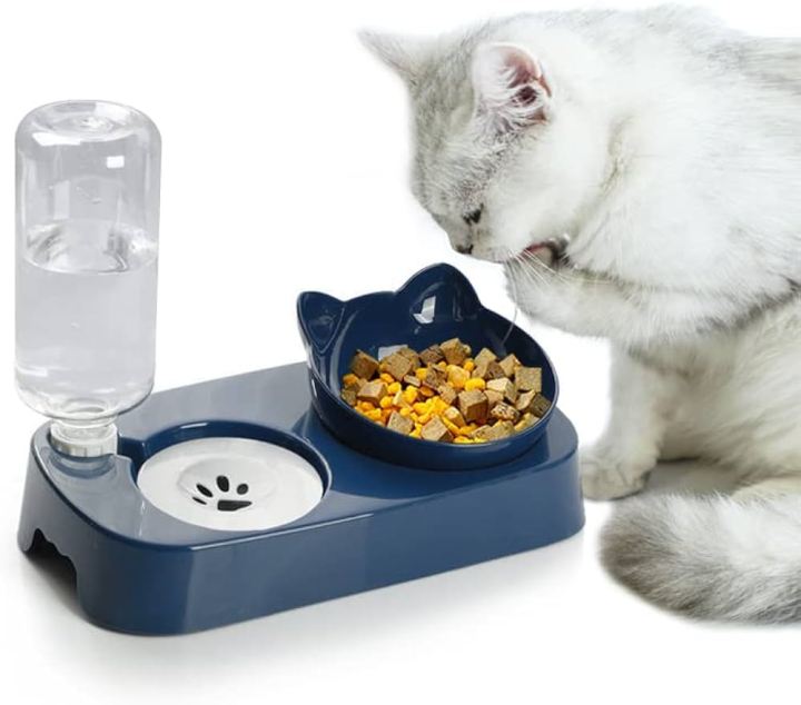 Cat Food Bowl 2in 1 Automatic water Dispenser