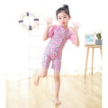 Girl Kid Jumpsuit Swimwear Cartoon Fast Dry Surfing Short Sleeve Beachwear for 3-12Y. 