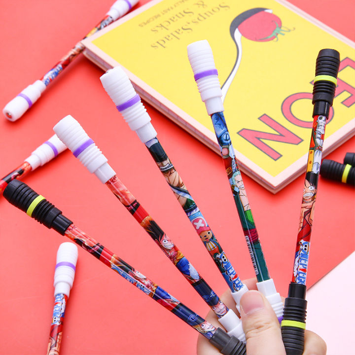 Random Color Turning Pen Cartoon Stationery Pens Beginners Special ...