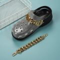Cute Luxury Shoes Accesories Rhinestone Bling Croc Charms Metal Chain Croc Shoe Decorations Diy Buckle Pearl Shoes Flower New. 