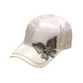 Fashion Butterfly Rhinestone Baseball Cap Women Summer Silk Satin Visor Sun Hat Leisure Adjustable Lady Snapback Caps. 