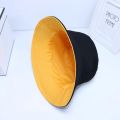 【Hot-Selling】 Double-sided Wearing Cap Solid Color Bucket Hat Men Women Sun Hat Reversible Fisherman Hat Summer Panama Cap Sun Fishing Gorros.