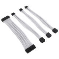 PSU Cable Extension 30cm 4PCS PC Extension Cable Set with Combs for GPU. 