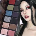 Two-color Eyeshadow Palette Long Lasting Easy To Color Matte Red Black Eye Shadow Shimmer Eyeshadow Pigments Makeup Cosmetics.