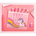 Unicorn Ring Zipper(2Pcs Bundle) Stationery Storage Bag. 