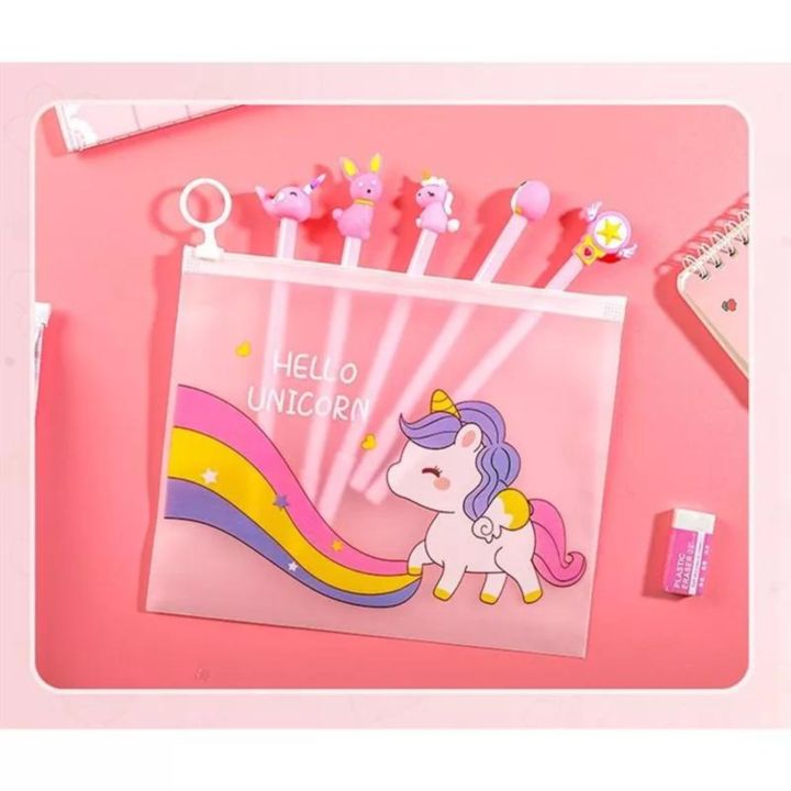 Unicorn%20Ring%20Zipper%20Waterproof%20Cute%20Pencil%20Case%20File%20-%20Image%204
