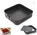 10 Inch Square Shape Non-Stick Cake Pan Bread Mold - Black. 