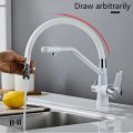 Brass kitchen faucet with purifier,double spray faucet for drinking filtered water,sink mount kitchen faucet water filter faucet. 