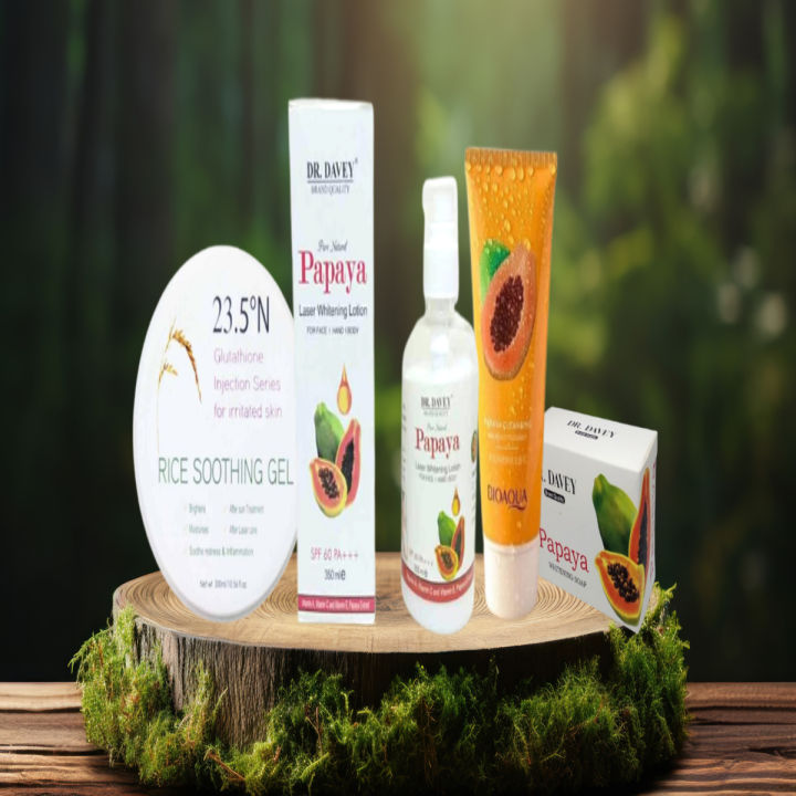 Special Facial & Skin Care Combo For Summer [Rice Soothing Gel, Lotion, Soap, Facewash]