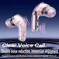 Timack® Air buds Air39 Transparent Fashion Noise Canceling Bluetooth 5.3 Wireless Earbuds Bluetooth Headset for Xiaomi iPhone Headphone. 