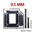 High Quality Universal Caddy 9.5mm ( Comparable Fit: 9mm) SATA to SATA 2nd SSD HDD Hard Drive Caddy, Support All Brand Laptop. 