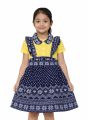 Premium 1 Piece 2 Years to 12 Years Baby Girls Frock Dress Clothes Suits Princess Christmas Kids Girls Outfits Fall Winter T-Shirt Overalls Strap Plaid Dress Girls Set.