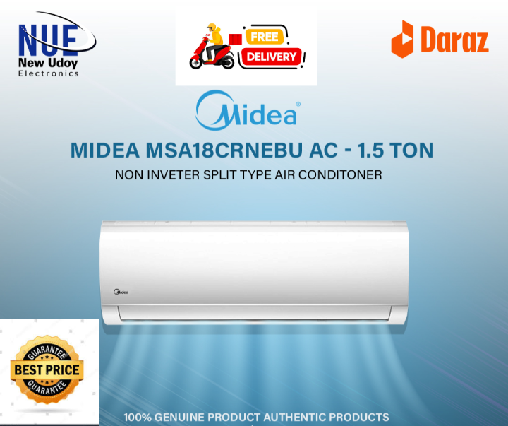High-Performance - Midea msa18crnebu non inverter official 1.5 ton air conditioner - 05 Yesrs compressor warranty