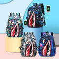 Fashion Trend Anime Backpack Men Students Schoolbag Spider Sharks Print Simple Personality Junior Bagpacks Laptop Bag Rucksack. 