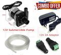 HTE 12V Mini Submersible Water Pump 8W Waterproof DC Motor Full Package for Aquarium, Fountain & DIY Projects. 