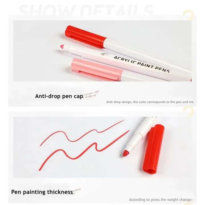 21/25%20Color%20Permanent%20Acrylic%20Paint%20Marker%20Pens%20for%20Fabric%20Canvas%20,%20Art%20Rock%20Painting,%20Card%20Making,%20Metal%20and%20Ceramics,%20Glass%20-%20Image%205