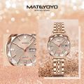 MATEYOYO Women Watches Diamond Casuals Retro Stainless Steel Strap Watches Quartz Watches Calendar Dial Luminous Pointer Watches 5ATM Waterproof Watches Business Wristwatch for Women Ladies. 