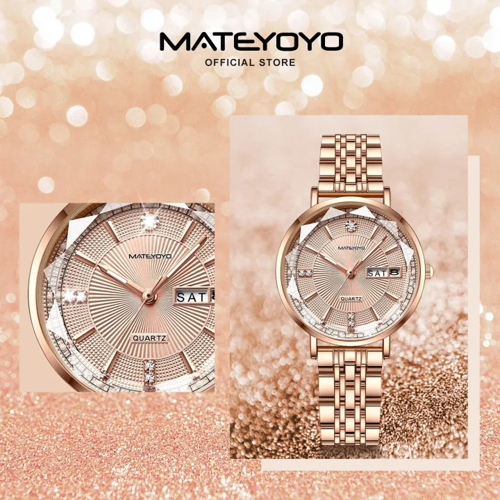 MATEYOYO%20Women%20Watches%20Diamond%20Casuals%20Retro%20Stainless%20Steel%20Strap%20Watches%20Quartz%20Watches%20Calendar%20Dial%20Luminous%20Pointer%20Watches%205ATM%20Waterproof%20Watches%20Business%20Wristwatch%20for%20Women%20Ladies%20-%20Image%207