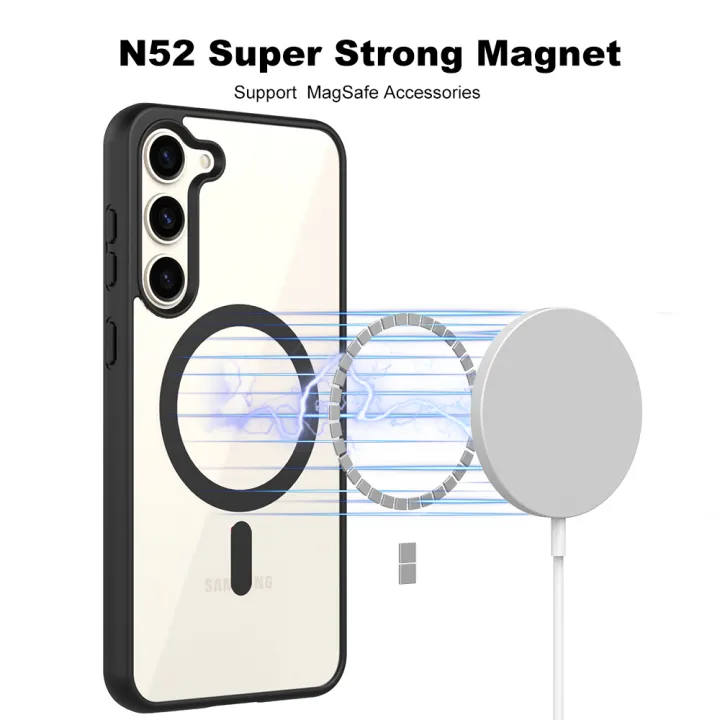 For%20Samsung%20Galaxy%20S23%20Plus%20Mobile%20Cover%20MagSafe%20Compatible%20Shockproof%20Transparent%20Slim%20Fit%20Wireless%20Charging%20supported%20Frosted%20Border%20Phone%20Back%20Case%20Mobile%20Cove%20-%20Image%206