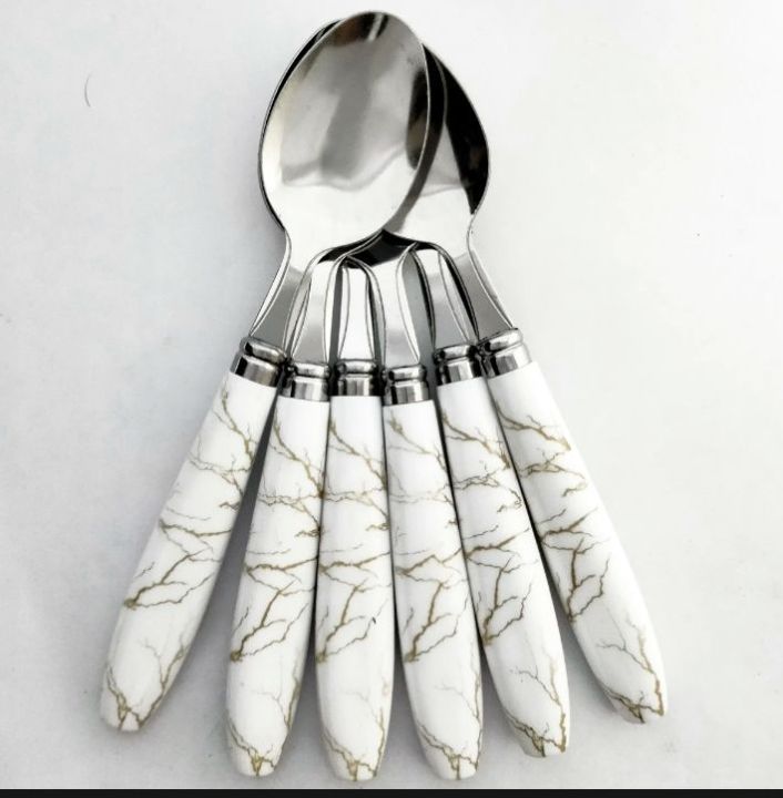 Stainless%20Steel%20Tea%20Spoon%20Set%20With%20Ceramic%20Design%20Plastic%20Handle%20-%20Multi-Color%20-%20Stylish%20Tea%20Spoon%20Set%20With%20Ceramic%20Design%20For%20A%20Colorful%20Touch%20-%20Image%202
