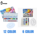 DOMS Watercolor Tube With Palette And 1pc Brush Free For Painting 6 And 12 Color. 