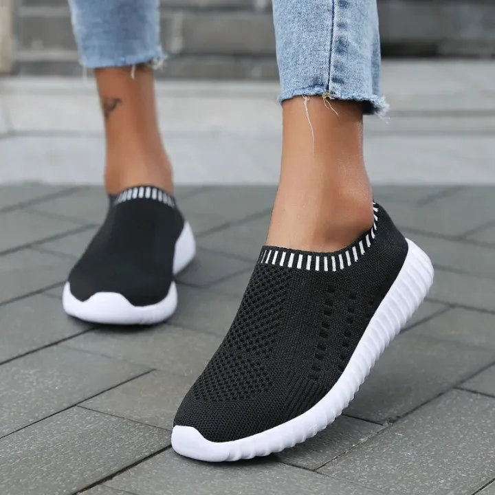 2022%20Mesh%20Sneakers%20Women%20Casual%20Shoes%20Fashion%20Sneakers%20Women%20Flats%20Slip%20on%20Sock%20Trainers%20Ladies%20Zapatos%20De%20Mujer%20-%20Image%203