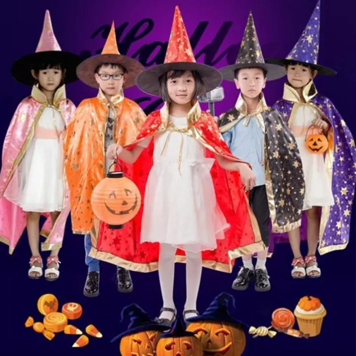 Kids%20Witch%20Halloween%20Costumes%20Wizard%20Cloak%20Cape%20with%20Pointed%20Hat%20Set%20Anime%20Cosplay%20Carnival%20Party%20%7C%7CGirls%20Boys%20Magician%20Outfit%20LaoXzhongX%20-%20Image%202