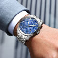 Dawn Watch Men's Watch Fashion Business Men's Watch Three-Eyed Six-Hand Alloy Luminous Date Men's Watch.