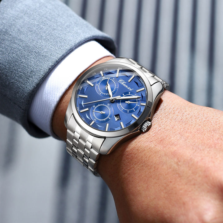 Dawn%20Watch%20Men's%20Watch%20Fashion%20Business%20Men's%20Watch%20Three-Eyed%20Six-Hand%20Alloy%20Luminous%20Date%20Men's%20Watch%20-%20Image%203