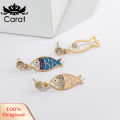 3Pcs/Set Bohemian Hollow Fish Rhinestone Charm Stud Earrings Women Jewelry Gift. 