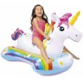 Inflatable Unicorn Pool Float Ride On Pool Floats Rideable Summer Swim Party Toys Swimming Pool Party Lounge Raft for Kids Gifts.